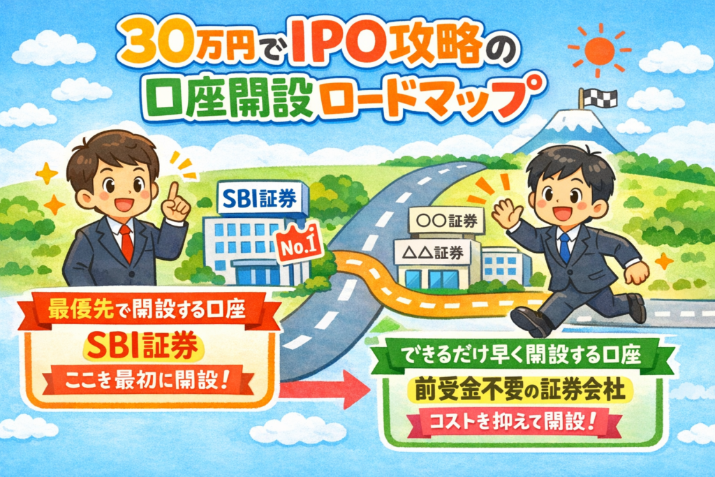 30万円IPO攻略口座開設ロードマップ