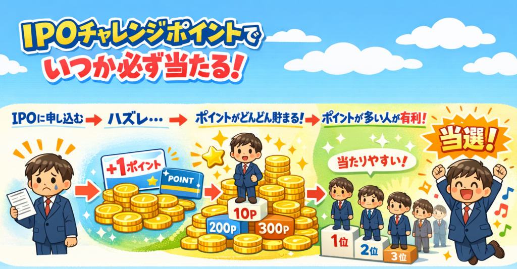 IPOチャレンジポイントで当たる