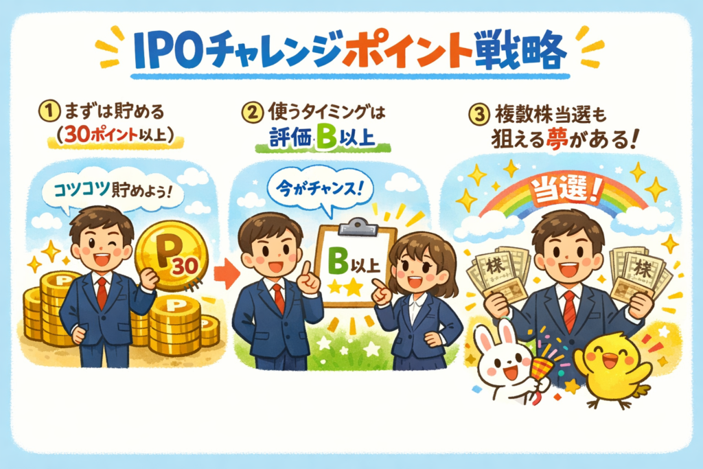 IPOチャレンジポイント戦略