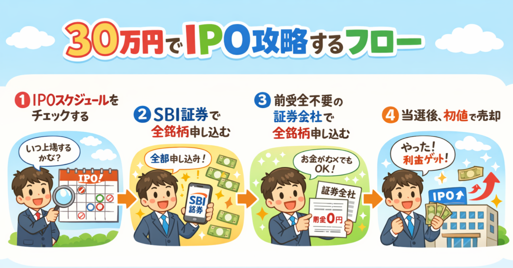 IPO攻略フロー30万円