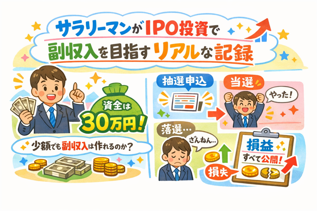 サラリーマンがIPO投資で副収入を目指すリアル記録