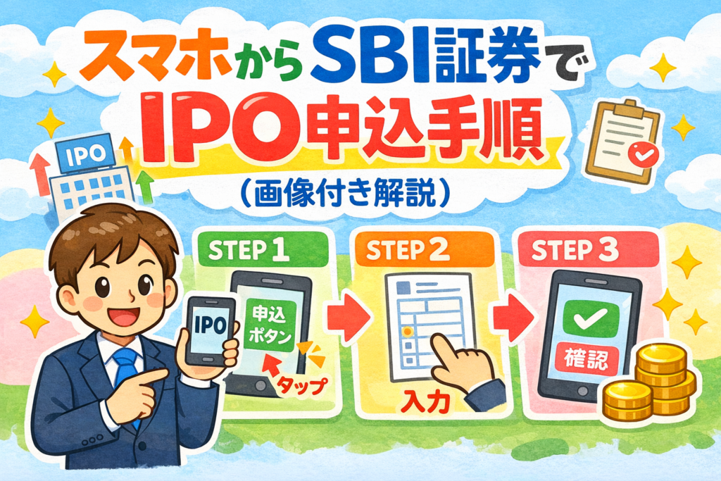 スマホからSBI証券でIPO申込手順