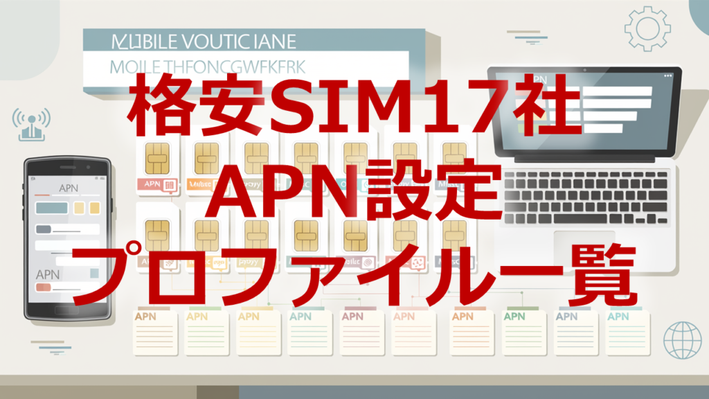 格安SIM17社APN設定プロファイル一覧
