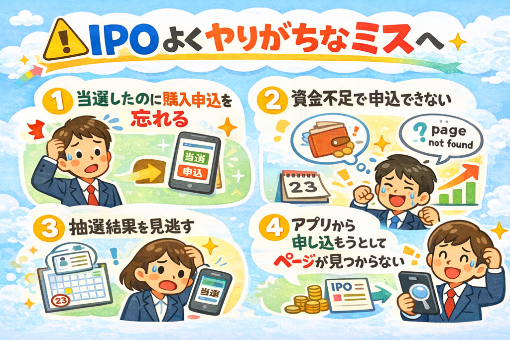 IPO申込のよくあるミス