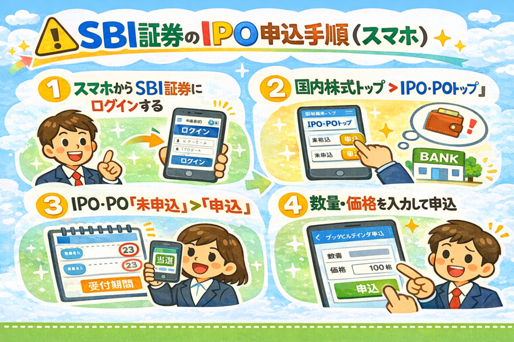 SBI証券のIPO申込手順