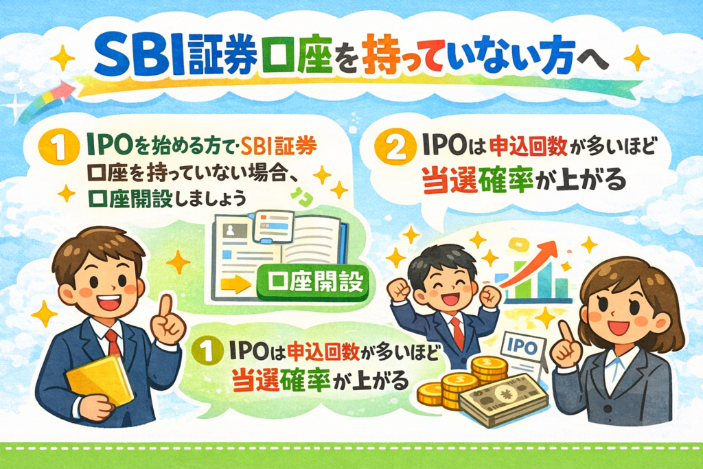 SBI証券口座開設でIPOチャンス