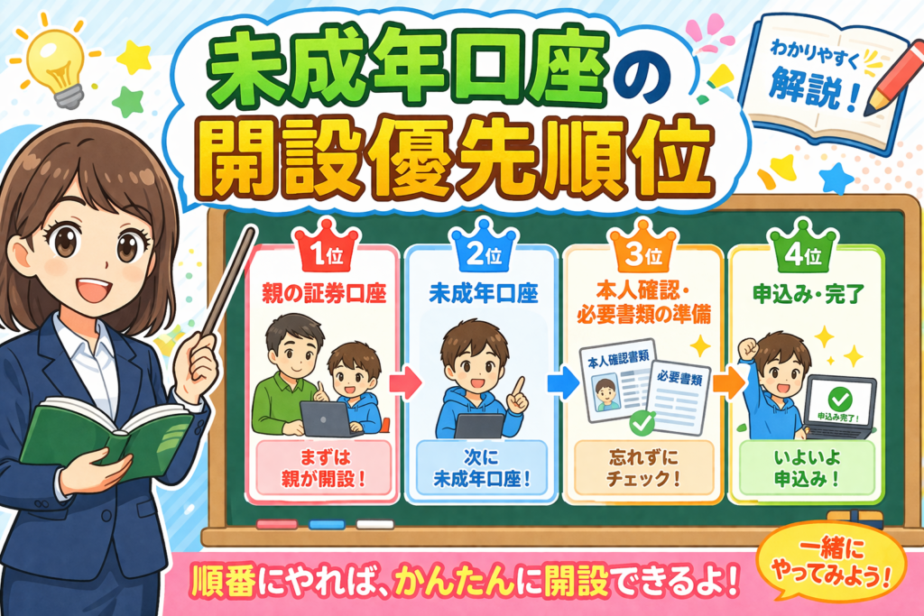 未成年口座開設優先順