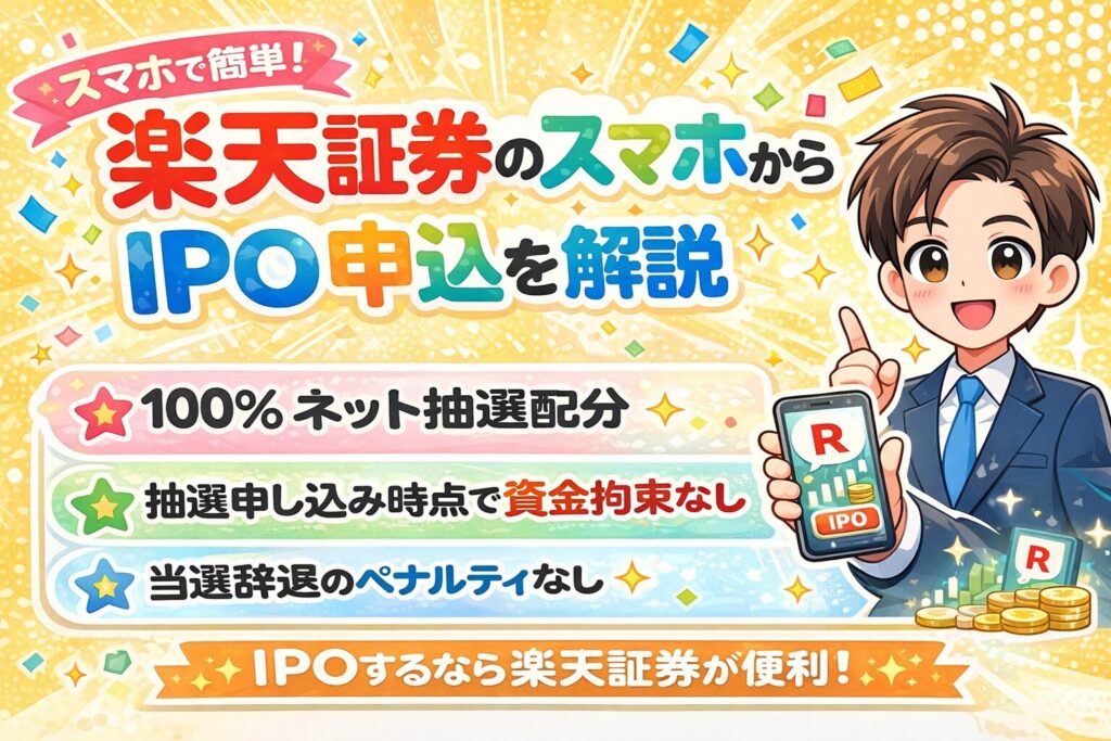 楽天証券IPOスマホから申込方法