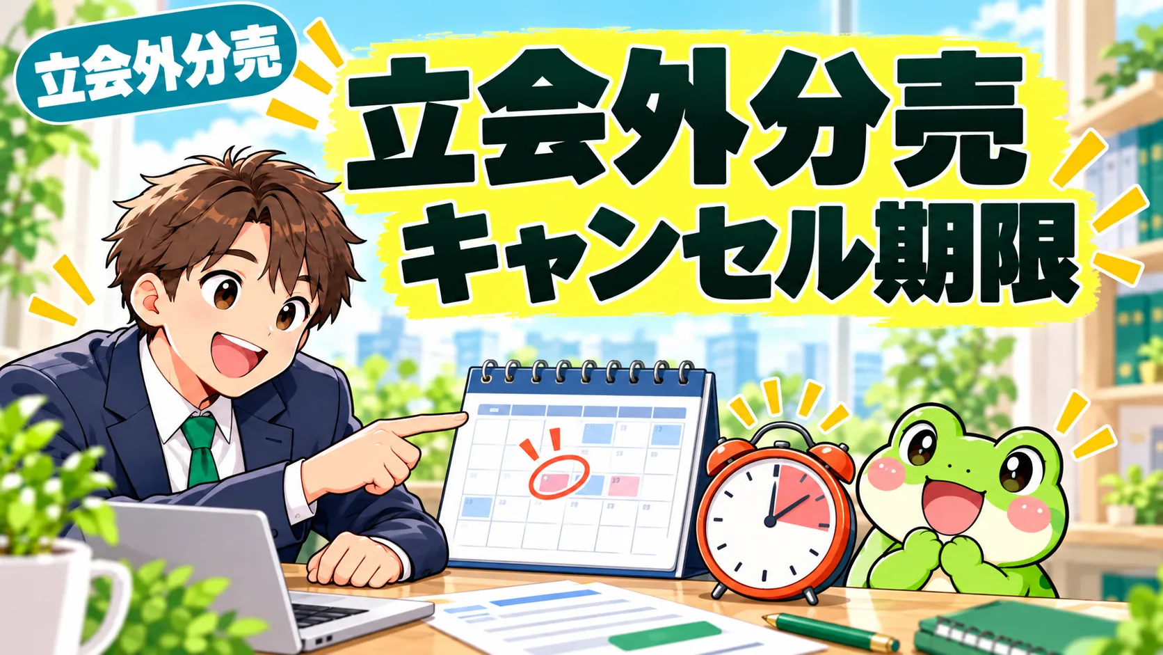 立会外分売の結果反映と売却開始時点