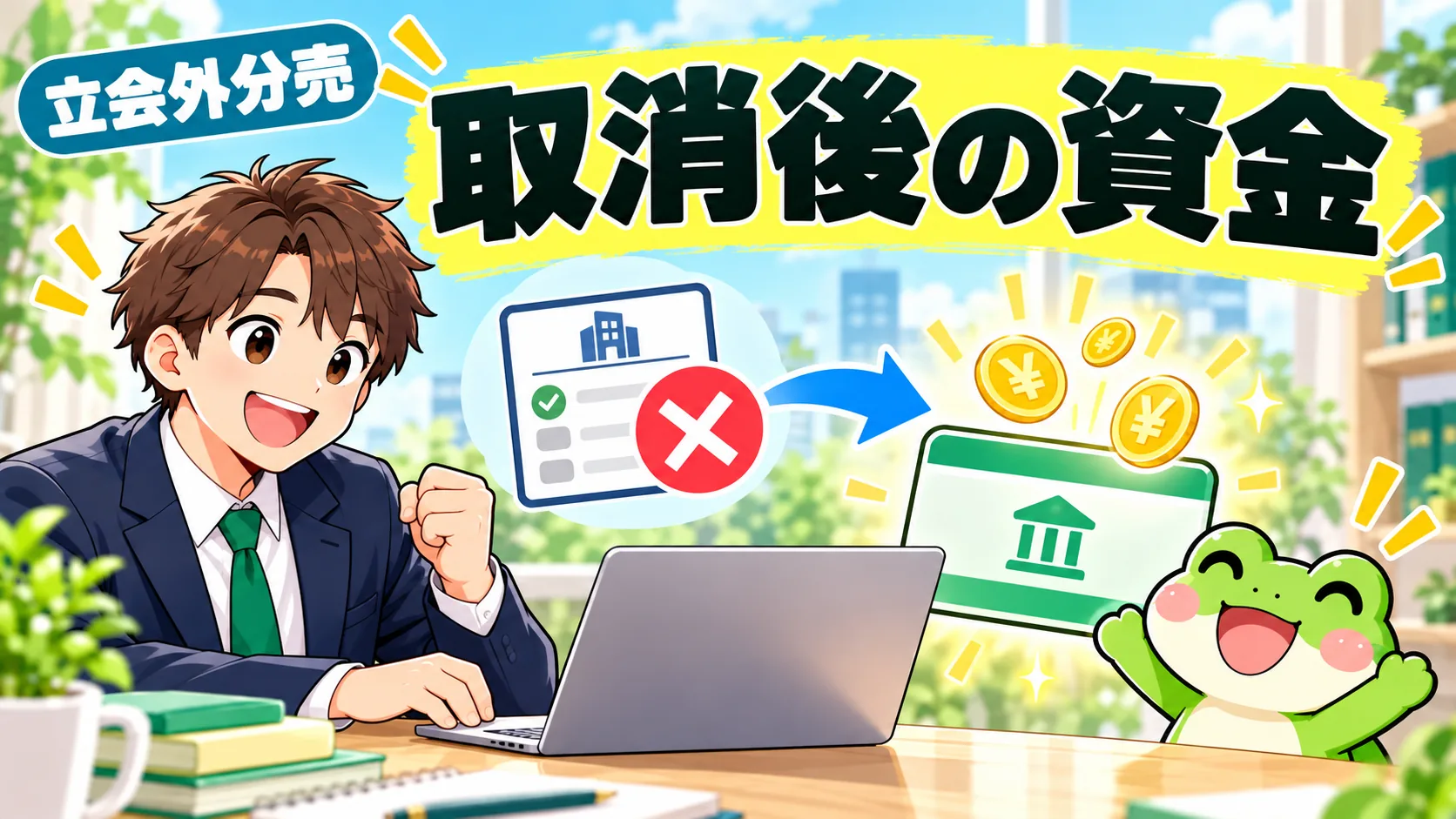 立会外分売の複数口座と予算・締切管理