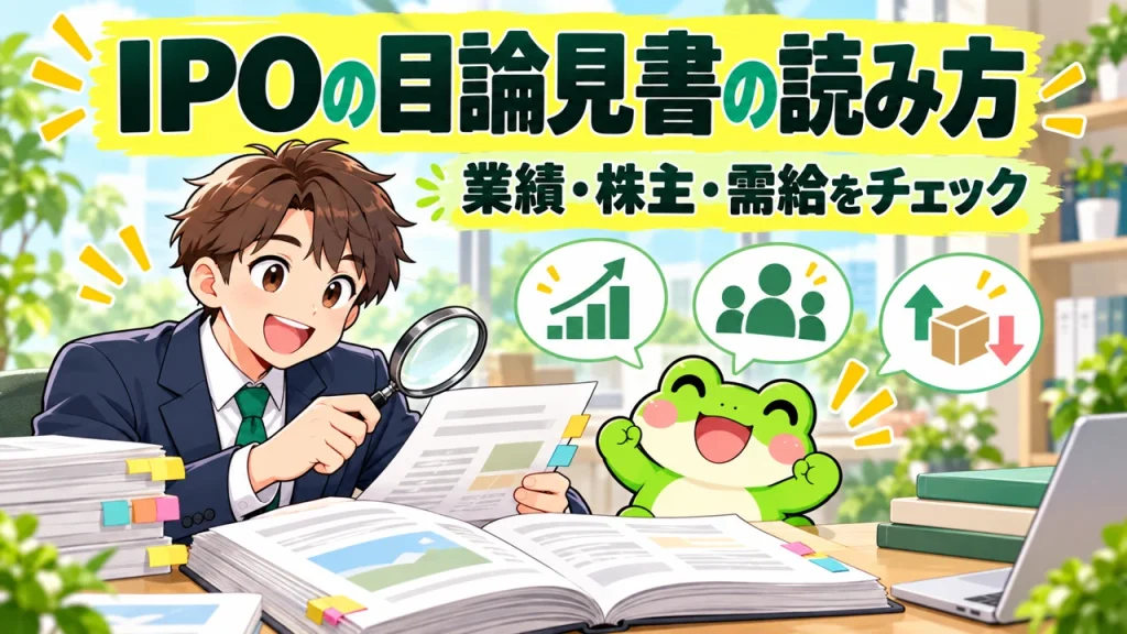カエルと会社員がIPOの目論見書の読み方を解説