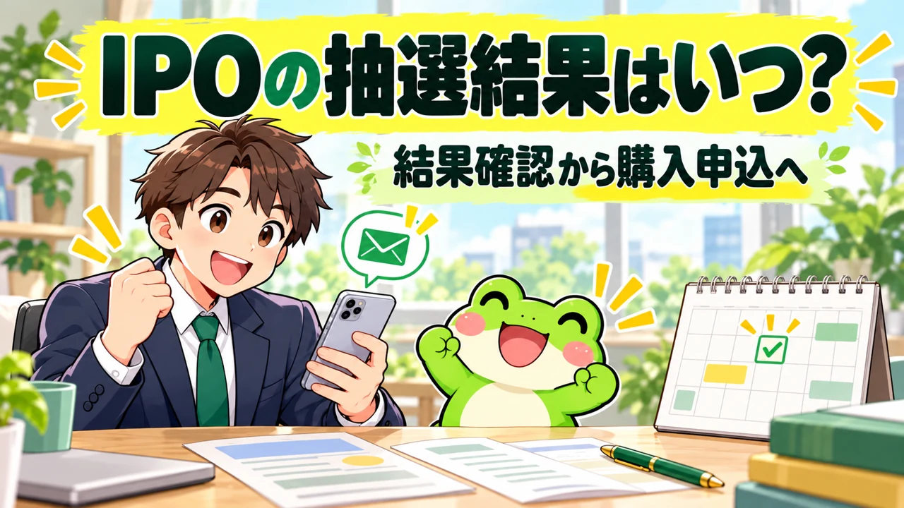 カエルと会社員が解説するIPOの抽選結果はいつ・何時にわかる?