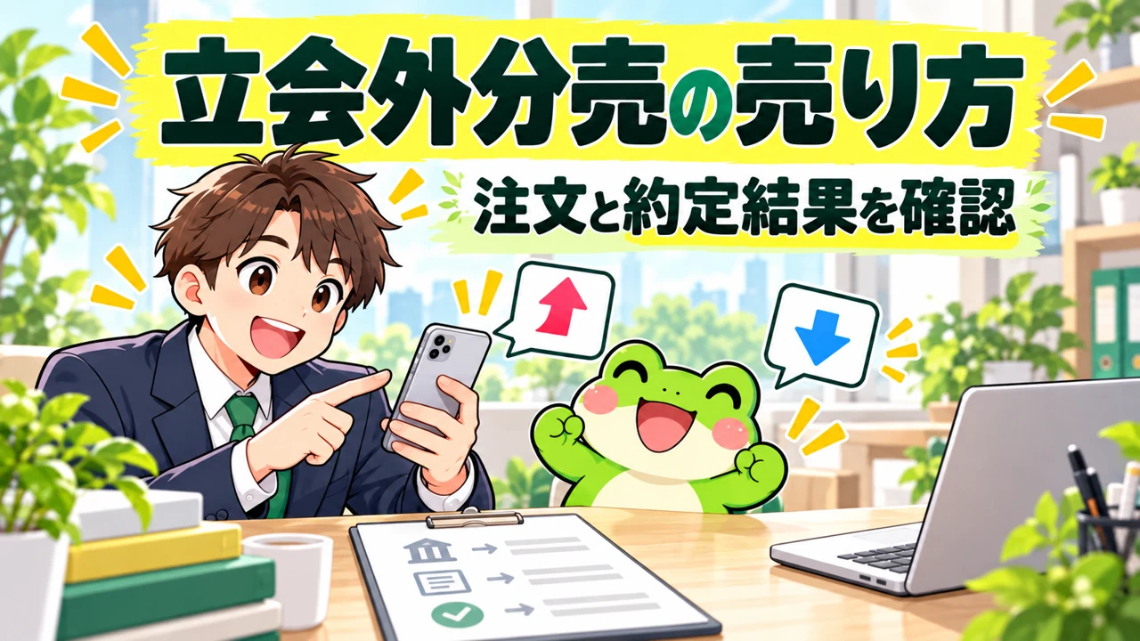 カエルと会社員が解説する立会外分売で当選した株はいつから売却できる？
