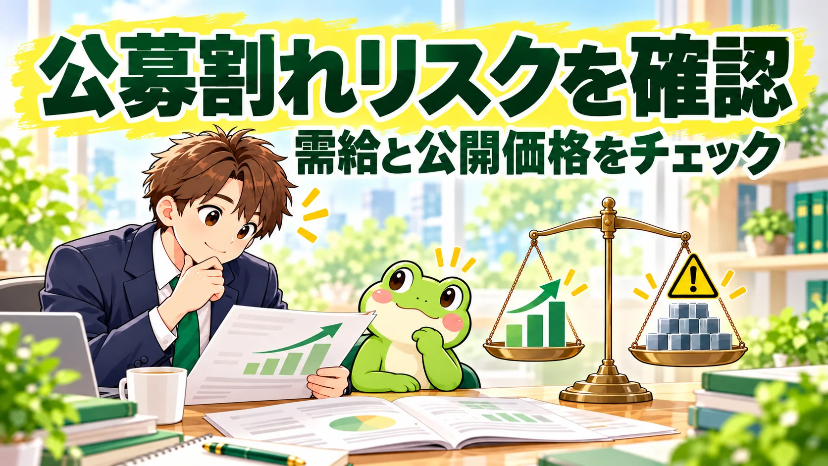 公募割れリスクを確認