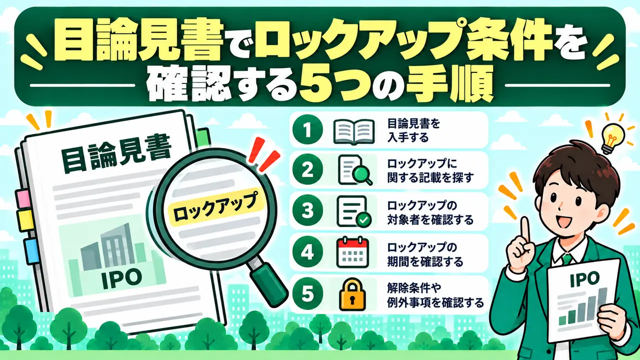 目論見書でロックアップ条件を確認する5つの手順