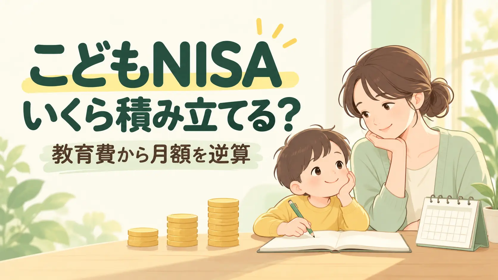 教育費からこどもNISAの月額を考える親子